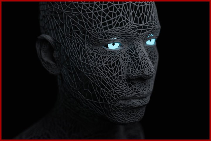 لوگوی پایتون و OpenCV به همراه طرح گرافیکی اسکن و تشخیص چهره
